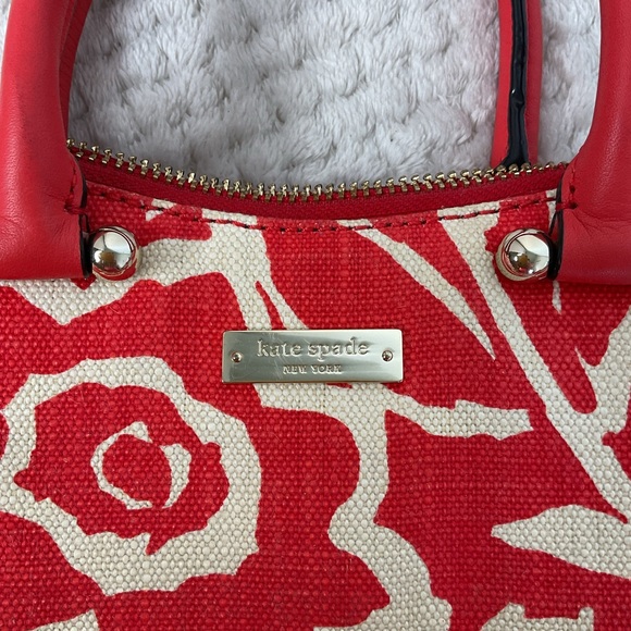Kate Spade Red Flower Handbag - Picture 10 of 13